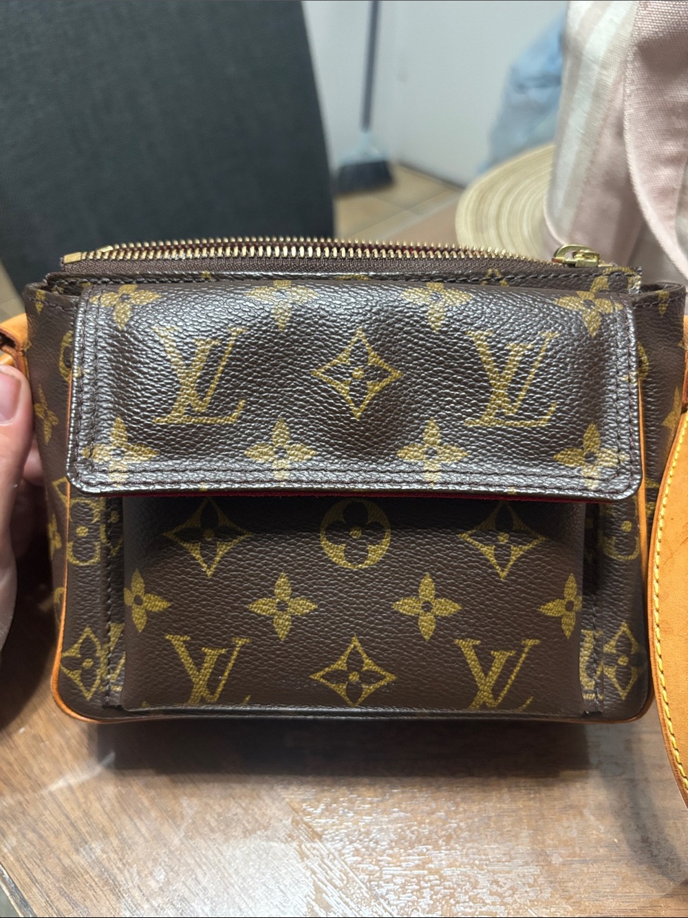 Louis Vuitton Viva-Cite PM Monogram Crossbody Brown & Red